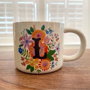 Natural Life 10 oz Ceramic Initial Mug - Letter L